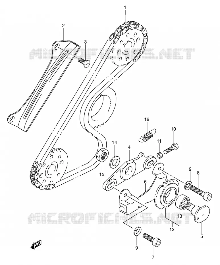 BALANCIER DE CHAINE Suzuki MOTO 650 DR 1993  DR650RSEUP(E4)