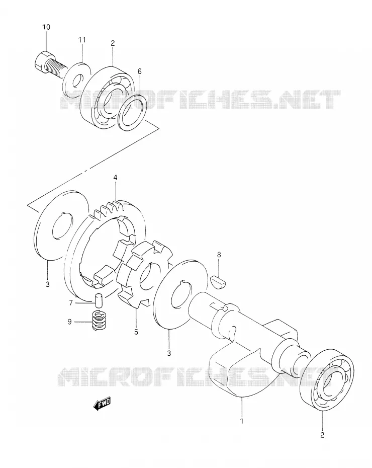 BALANCIER Suzuki MOTO 350 DR 1993  DR350P(E28)