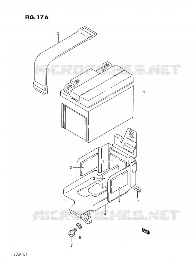 BATTERIE (MODELE M) Suzuki SCOOTER 50 FB 1991  FB50M(E1)