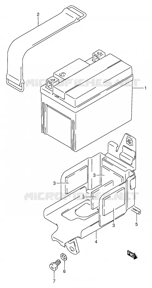 BATTERIE (MODELE M) Suzuki SCOOTER 80 FB 1989  FB80K(E1)