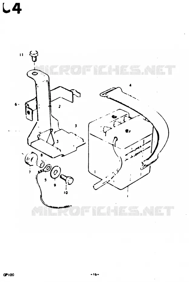 BATTERIE Suzuki MOTO 100 GP 1978  GP100C(C/N)