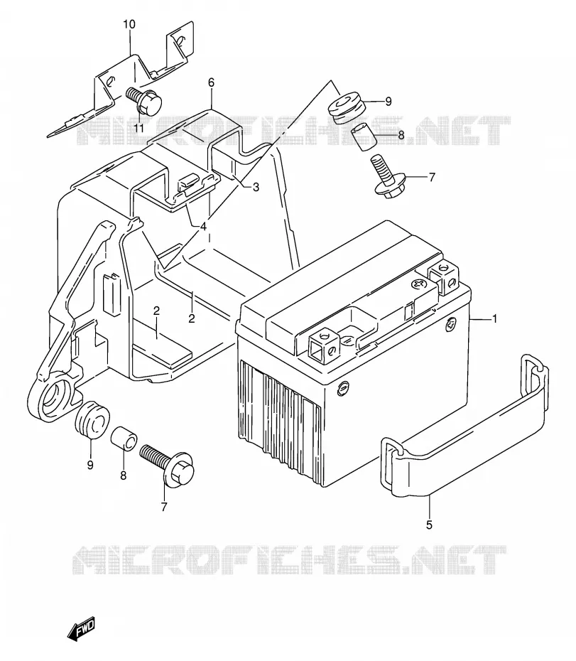BATTERIE Suzuki MOTO 250 DR 1991  DR250SM(E24)