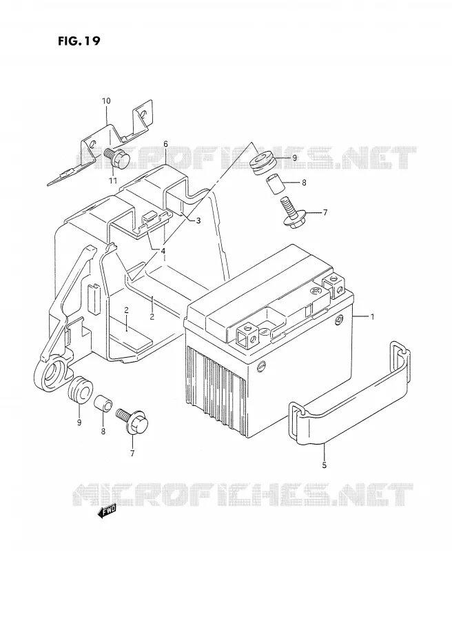BATTERIE Suzuki MOTO 350 DR 1994  DR350SR(E2)