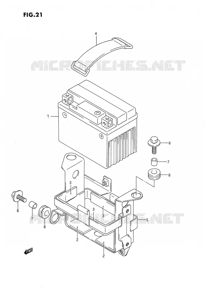 BATTERIE Suzuki MOTO 650 DR 1992  DR650RN(E4)