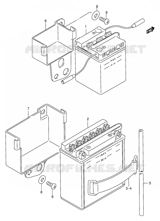 BATTERIE Suzuki SCOOTER 100 FB 2000  FB100Y(E71)