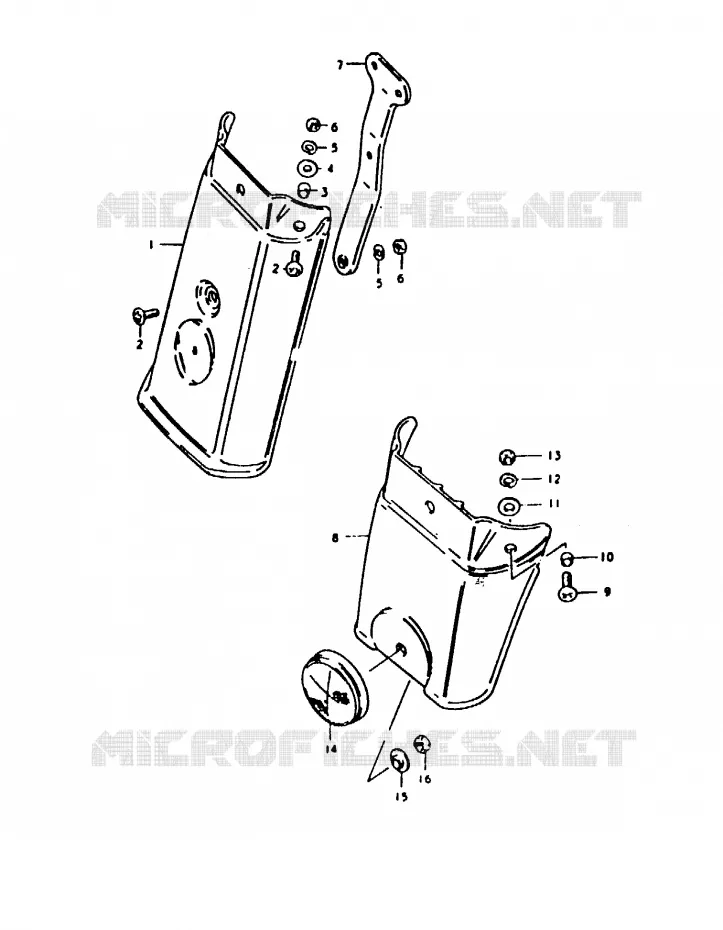 BAVETTE ARRIERE Suzuki MOTO 1000 GS 1980  GS1000HT(T)