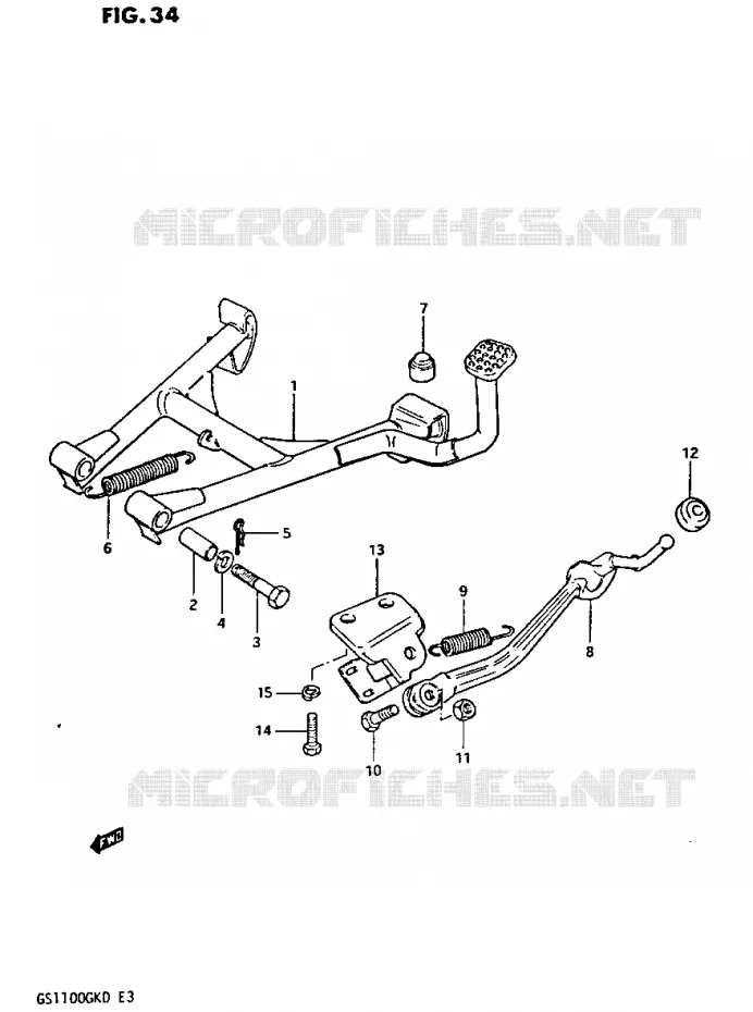 BEQUILLE Suzuki MOTO 1100 GS-G 1982  GS1100GK2(Z/2/D)