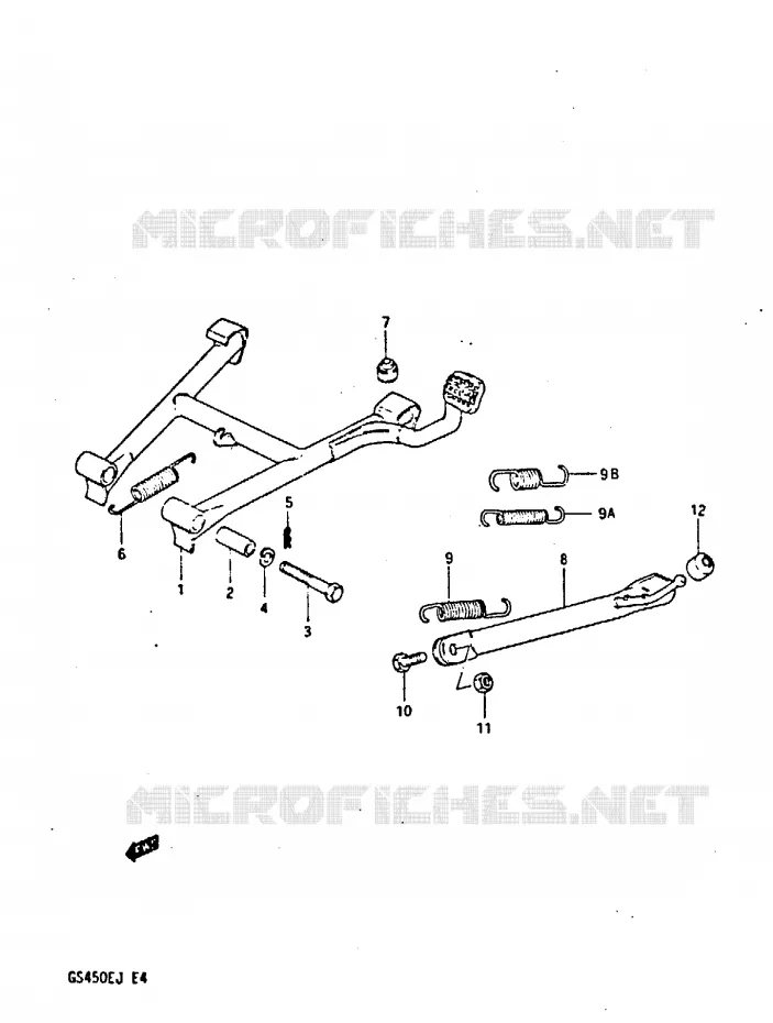 BEQUILLE Suzuki MOTO 450 GS-S 1986  GS450SG(E/F/G/H/J)