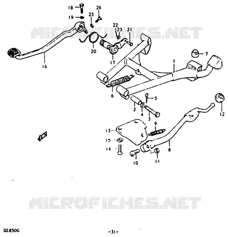 BEQUILLE Suzuki MOTO 850 GS 1986  GS850G