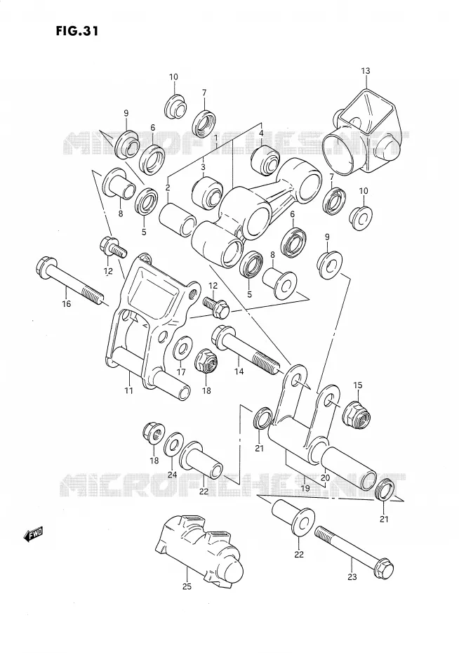 BIELLETTE D'AMORTISSEUR Suzuki MOTO 80 DS 1990  DS80L(E24)