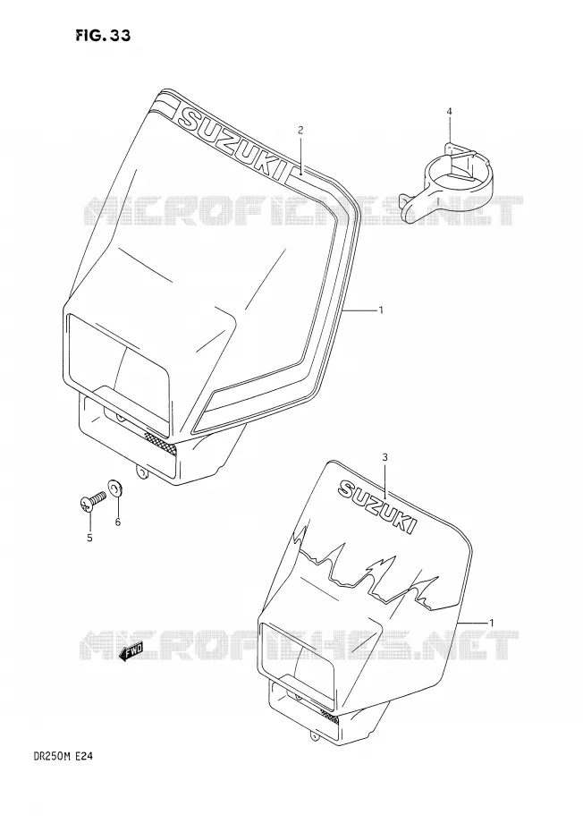 BOL DE PHARE Suzuki MOTO 250 DR 1991  DR250M(E24)