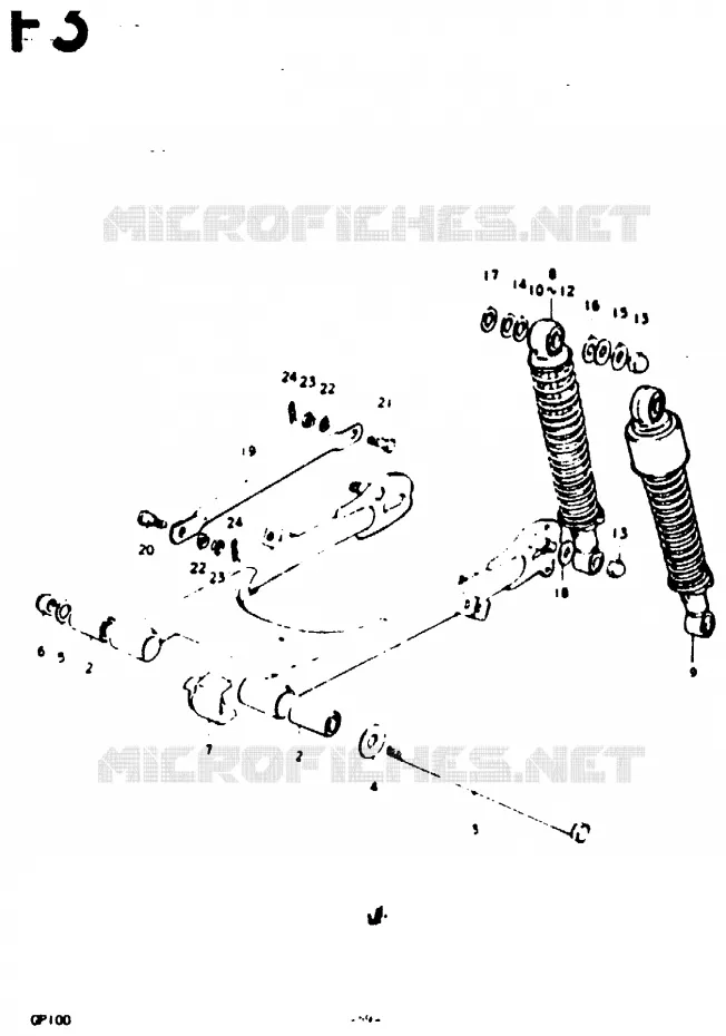 BRAS OSCILLANT ARRIERE Suzuki MOTO 100 GP 1978  GP100UC(C/N)