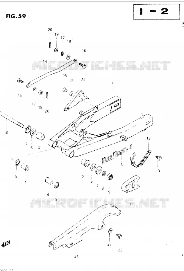 BRAS OSCILLANT ARRIERE Suzuki MOTO 250 DR 1982  DR250SZ/D(E1)