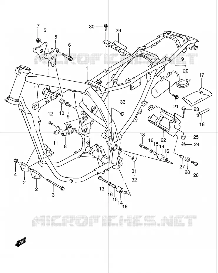 CADRE (MODELE K2/K3/K4/K5) Suzuki MOTO 650 DR 2002  DR650SEK2(E4)