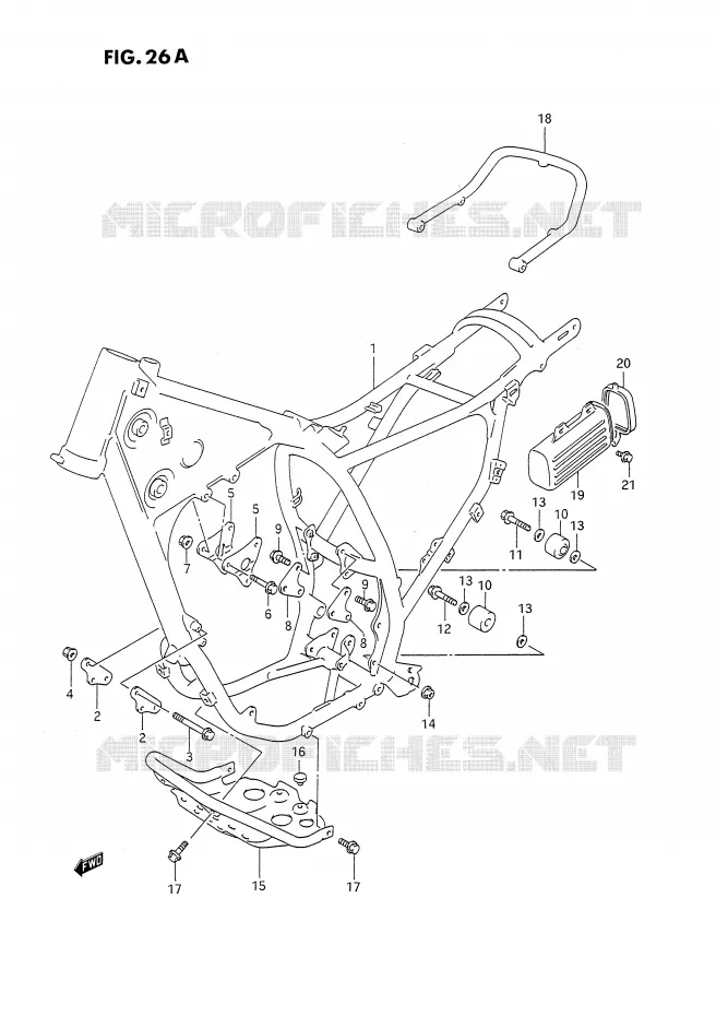 CADRE (MODELE M/N/P) Suzuki MOTO 350 DR 1994  DR350SR(E2)