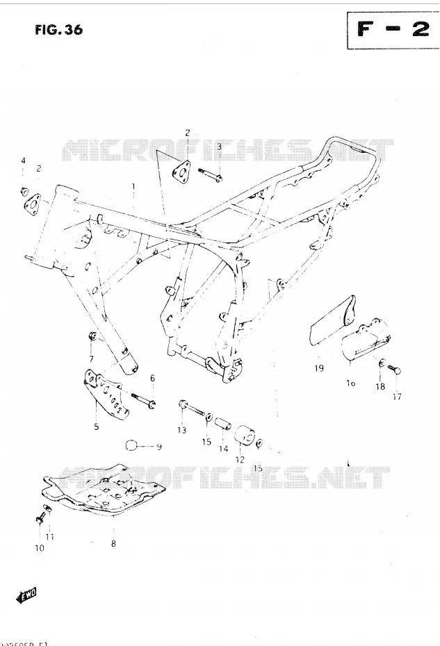 CADRE Suzuki MOTO 250 DR 1982  DR250SZ/D(E1)