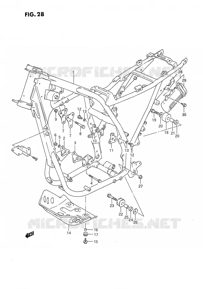 CADRE Suzuki MOTO 650 DR 1993  DR650RP(E4)