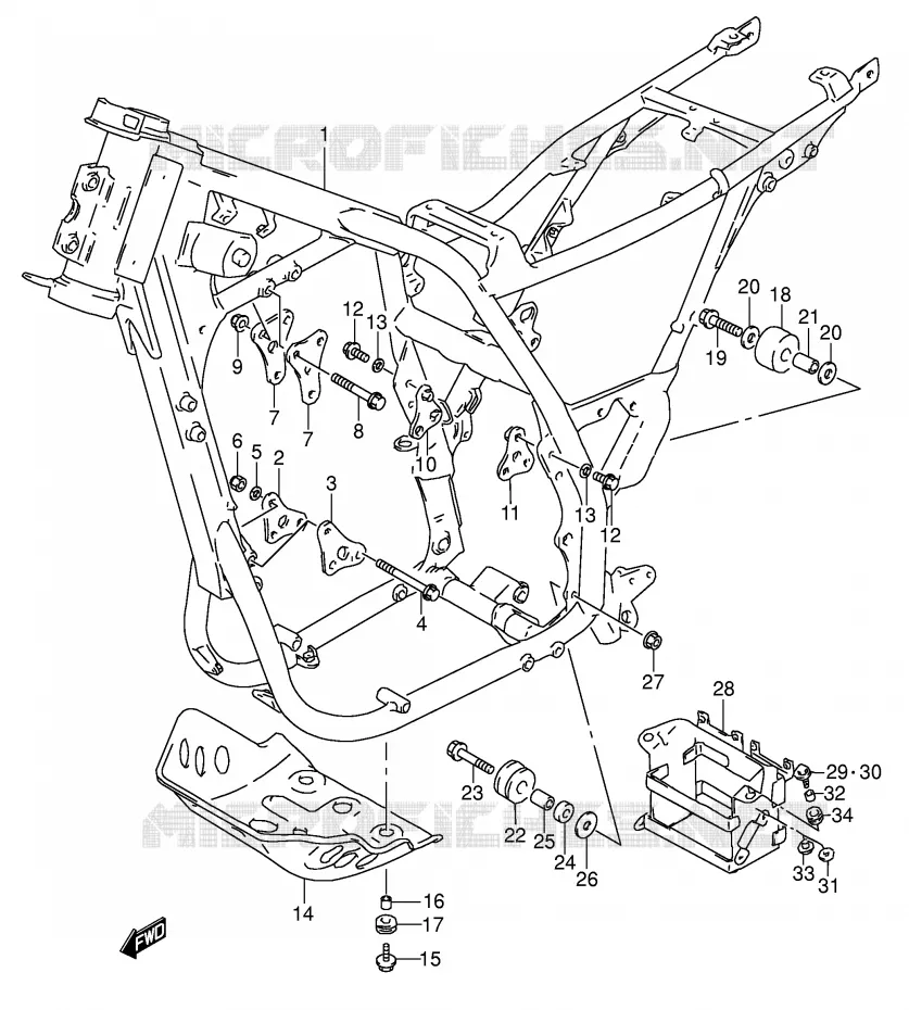 CADRE Suzuki MOTO 650 DR 1993  DR650RSEUP(E4)