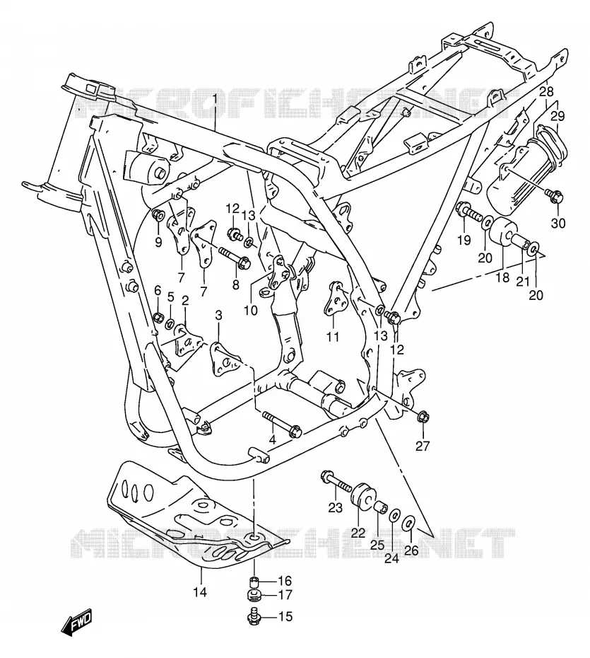 CADRE Suzuki MOTO 650 DR 1994  DR650REUR(E2)