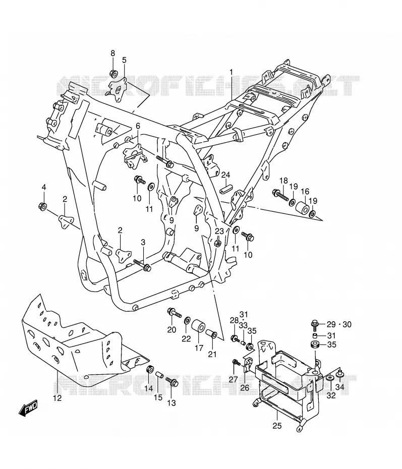 CADRE Suzuki MOTO 800 DR 1992  DR800SN(E4)