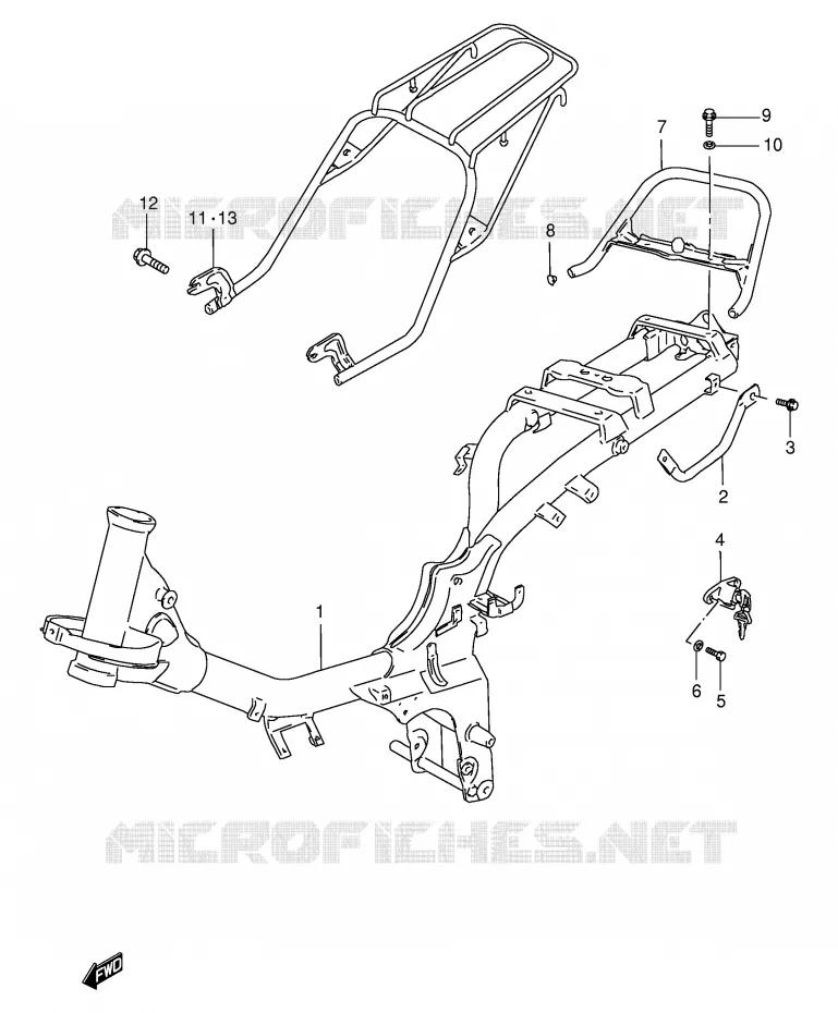 CADRE Suzuki SCOOTER 100 FB 1995  FB100S(E71)