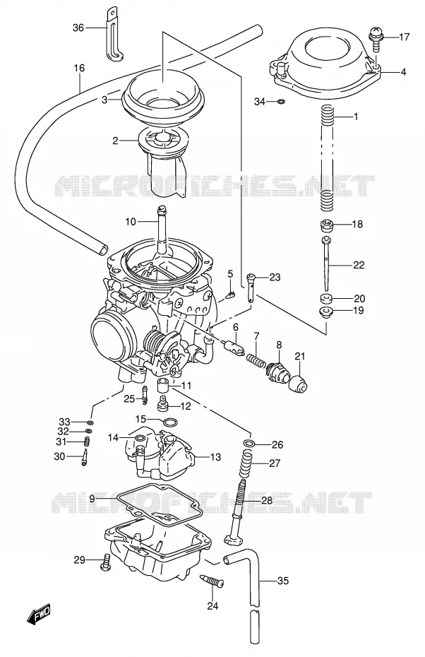 CARBURATEUR (DR650RSEUR/RSEUS E22) Suzuki MOTO 650 DR 1995  DR650RSES(E4)