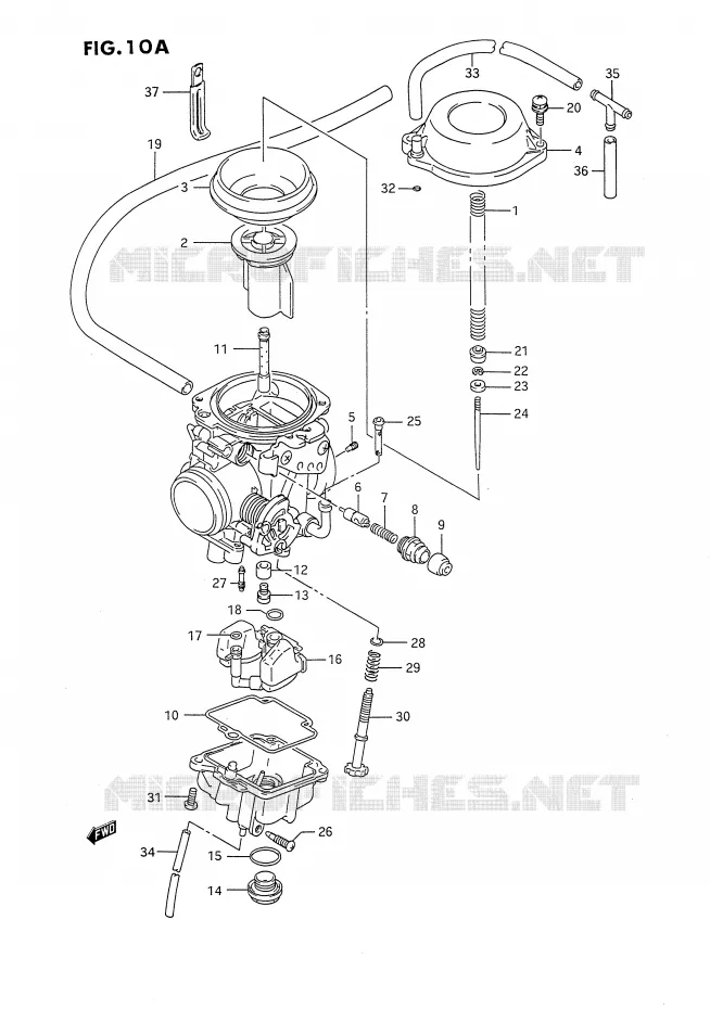 CARBURATEUR (E18) Suzuki MOTO 650 DR 1992  DR650RN(E4)