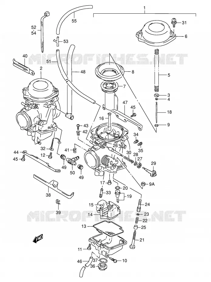 CARBURATEUR (MODELE M/N) Suzuki MOTO 800 DR 1996  DR800SUT