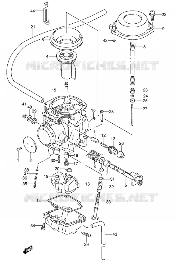 CARBURATEUR (MODELE M) Suzuki MOTO 650 DR 1995  DR650RSEUS(E4)