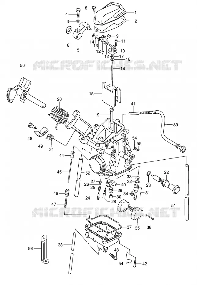 CARBURATEUR (MODELE R/S/T) Suzuki MOTO 350 DR 1991  DR350M(E1)