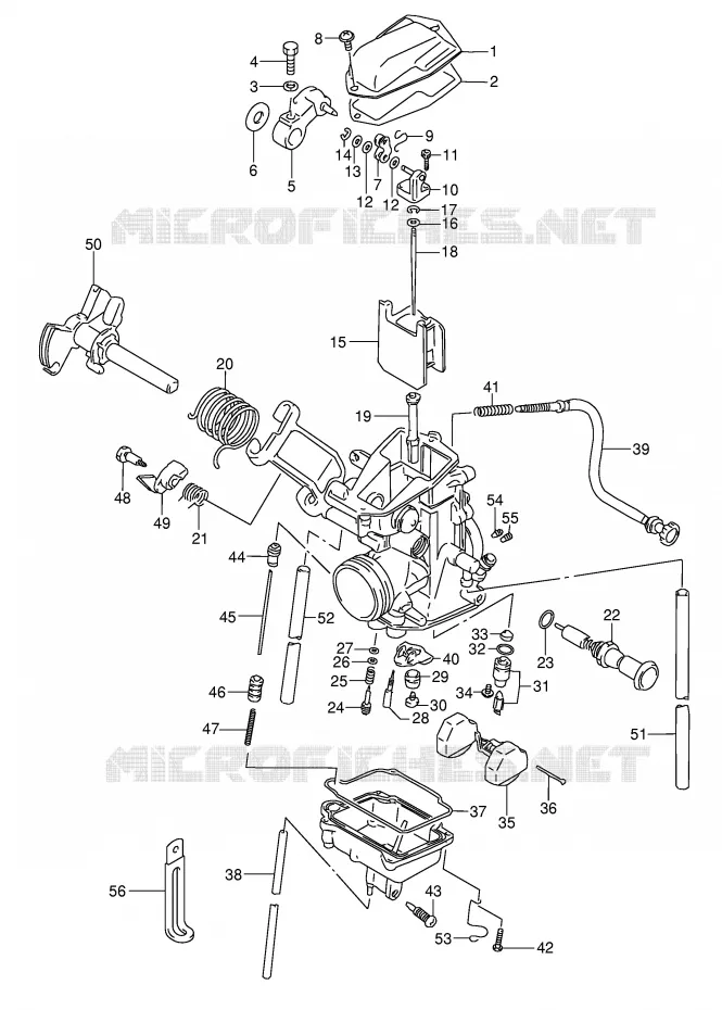CARBURATEUR (MODELE R/S/T) Suzuki MOTO 350 DR 1996  DR350T(E3)