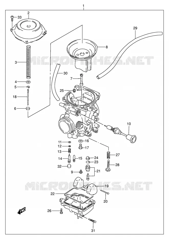 CARBURATEUR Suzuki MOTO 200 DR 2004  DR200SEK4(E3/E28)
