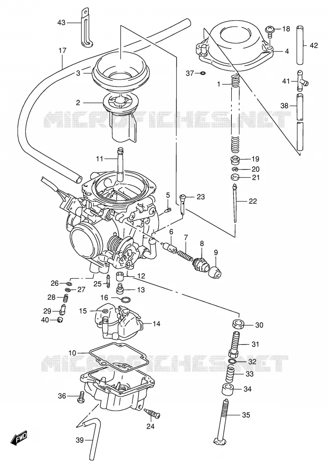 CARBURATEUR Suzuki MOTO 650 DR 1999  DR650SEUX(E4)