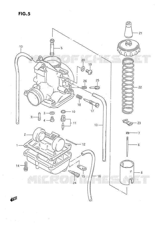 CARBURATEUR Suzuki MOTO 80 DS 1993  DS80P(E24)