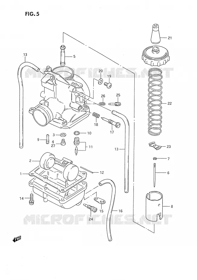 CARBURATEUR Suzuki MOTO 80 DS 1993  DS80P(E3)