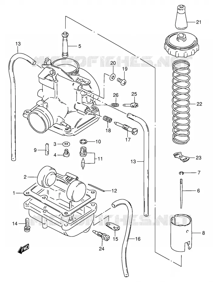 CARBURATEUR Suzuki MOTO 80 DS 1999  DS80X(E3/E28)