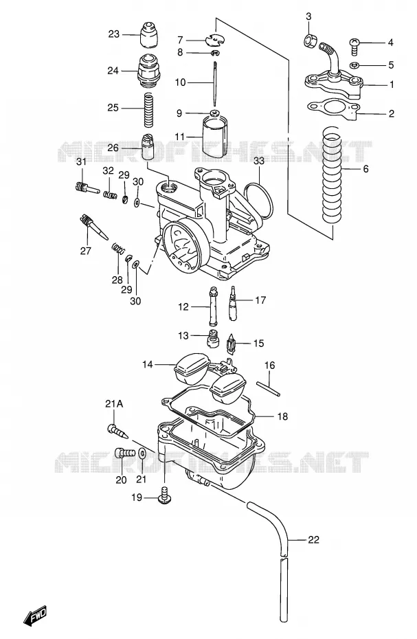 CARBURATEUR Suzuki SCOOTER 100 FB 1999  FB100X(E71)