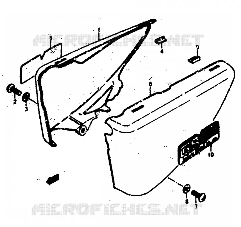 CARENAGES ARRIERE  (GS400C,EC) Suzuki MOTO 400 GS 1978  GS400EC(C/N)