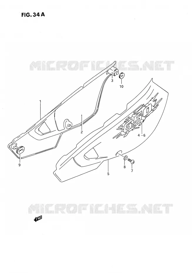 CARENAGES ARRIERE  (MODELE R) Suzuki MOTO 650 DR 1992  DR650RN(E4)