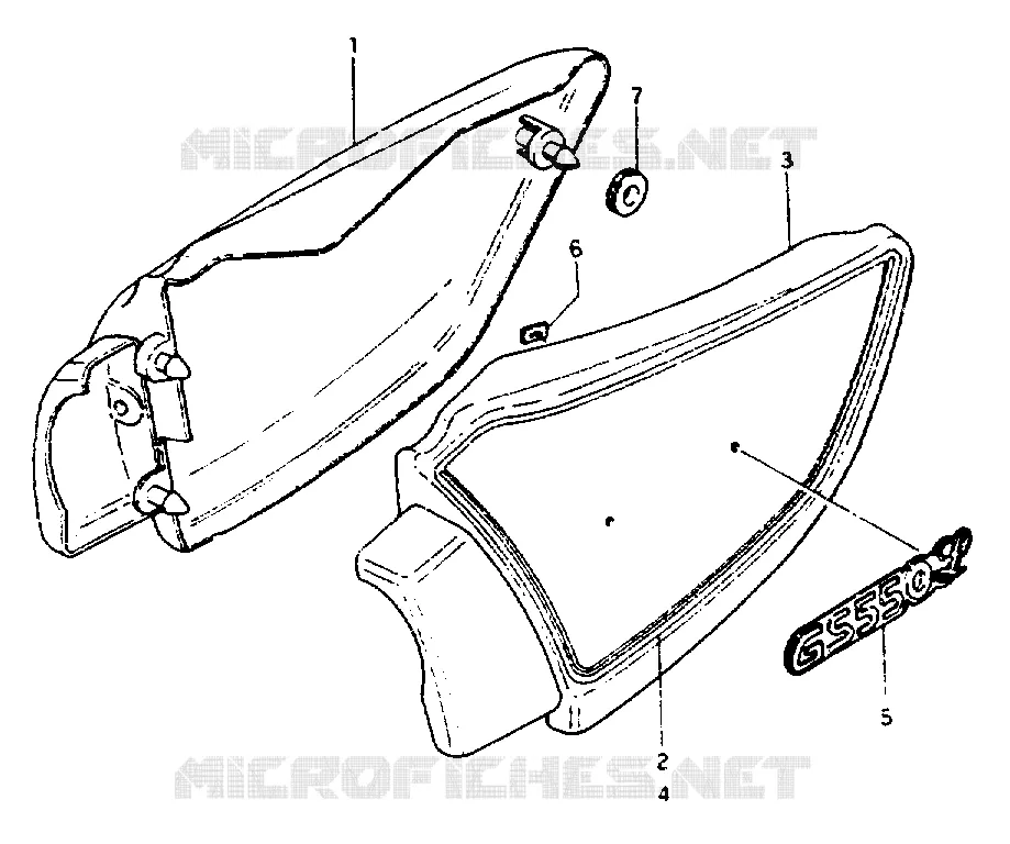 CARENAGES ARRIERE Suzuki MOTO 550 GS 1981  GS550LX