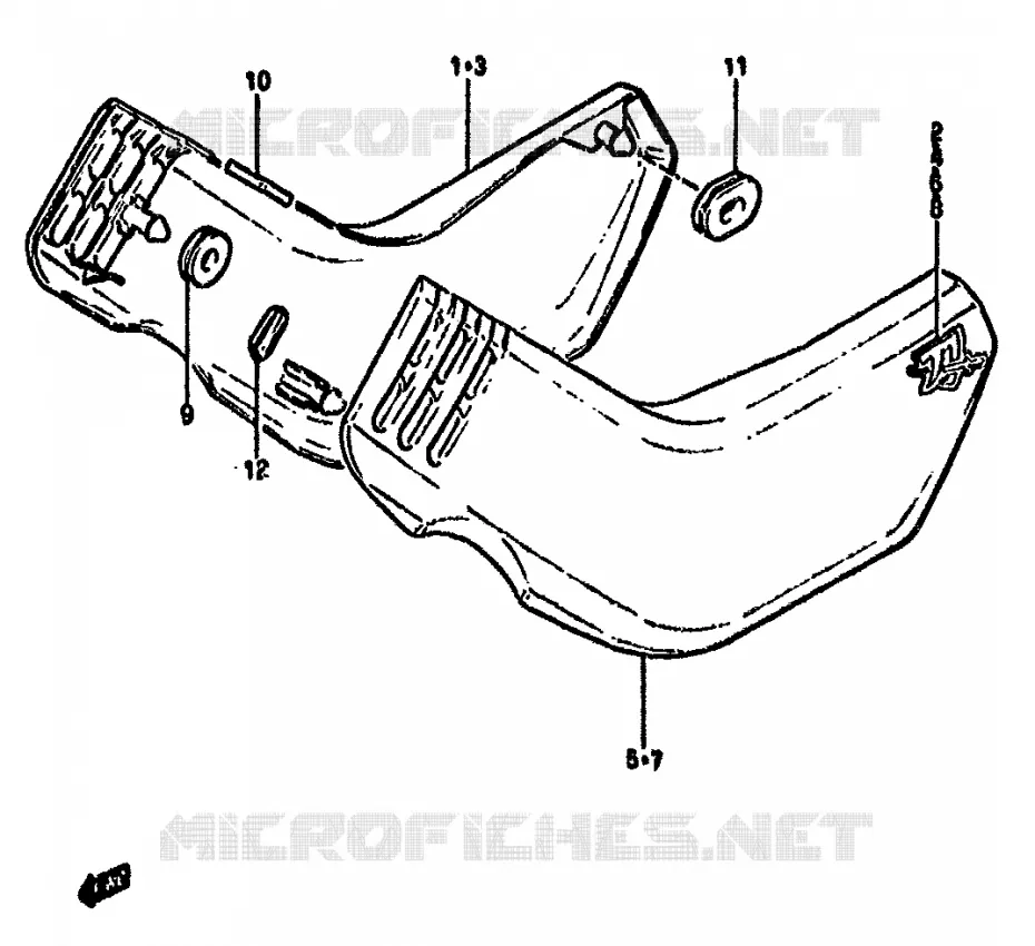 CARENAGES ARRIERE Suzuki MOTO 550 GS 1982  GS550MZ(X/Z)