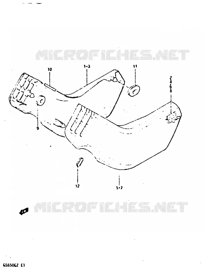 CARENAGES ARRIERE Suzuki MOTO 650 GS 1982  GS650GZ(X/Z)