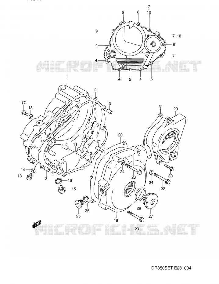 CARTER (MODELE L/M/N/P) Suzuki MOTO 350 DR 1990  DR350SL(E28)