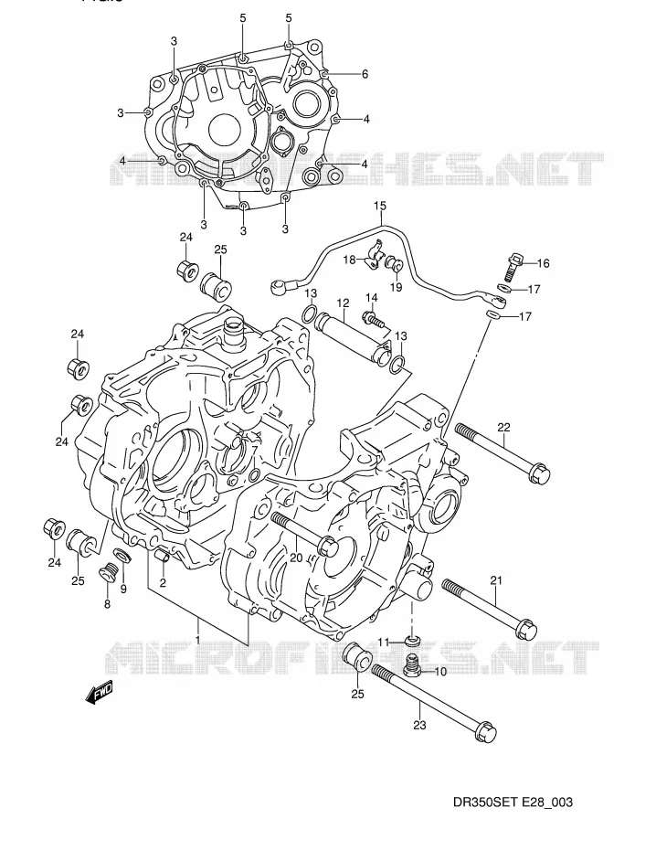 CARTER (MODELE L/M/N/P) Suzuki MOTO 350 DR 1995  DR350SES(E28)