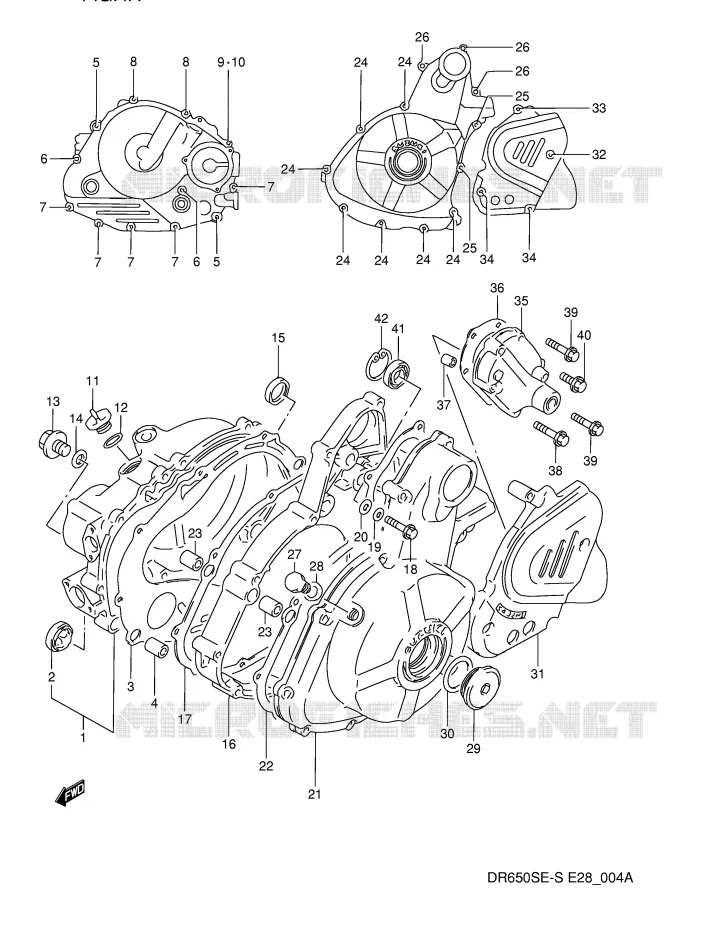 CARTER (MODELE R/S) Suzuki MOTO 650 DR 1995  DR650SES(E28)