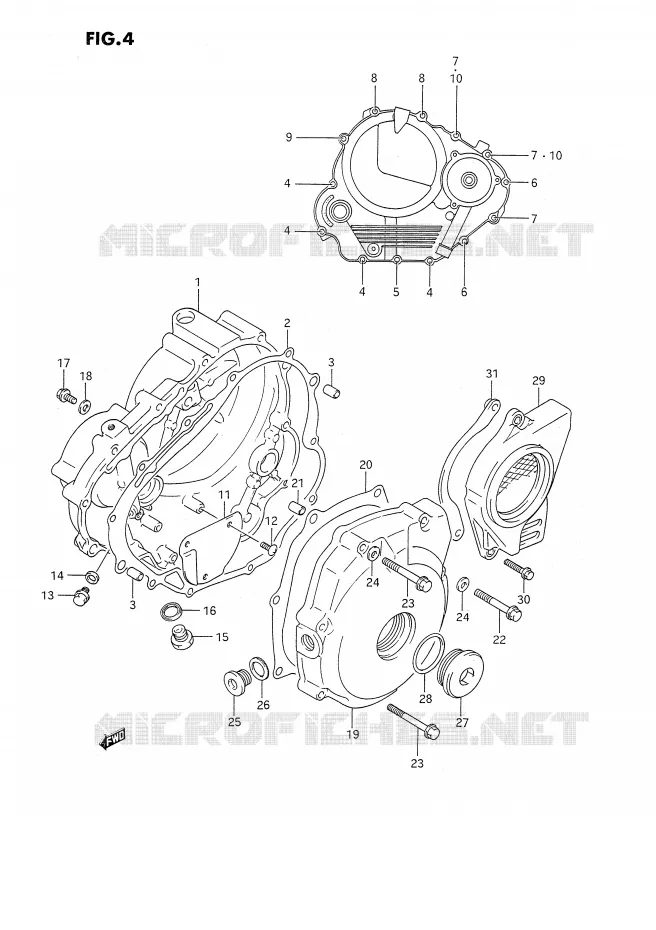 CARTER Suzuki MOTO 350 DR 1991  DR350SM(E2)
