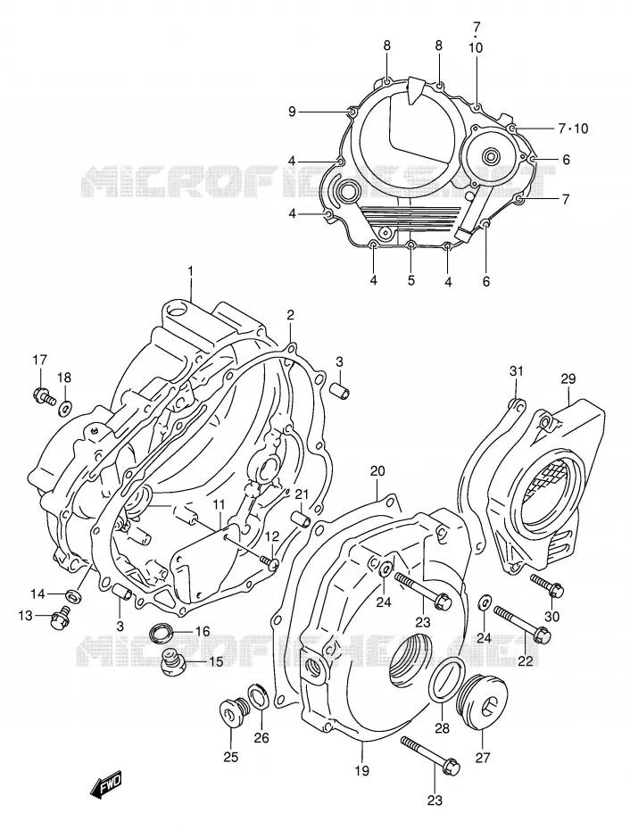 CARTER Suzuki MOTO 350 DR 1992  DR350N(E1)