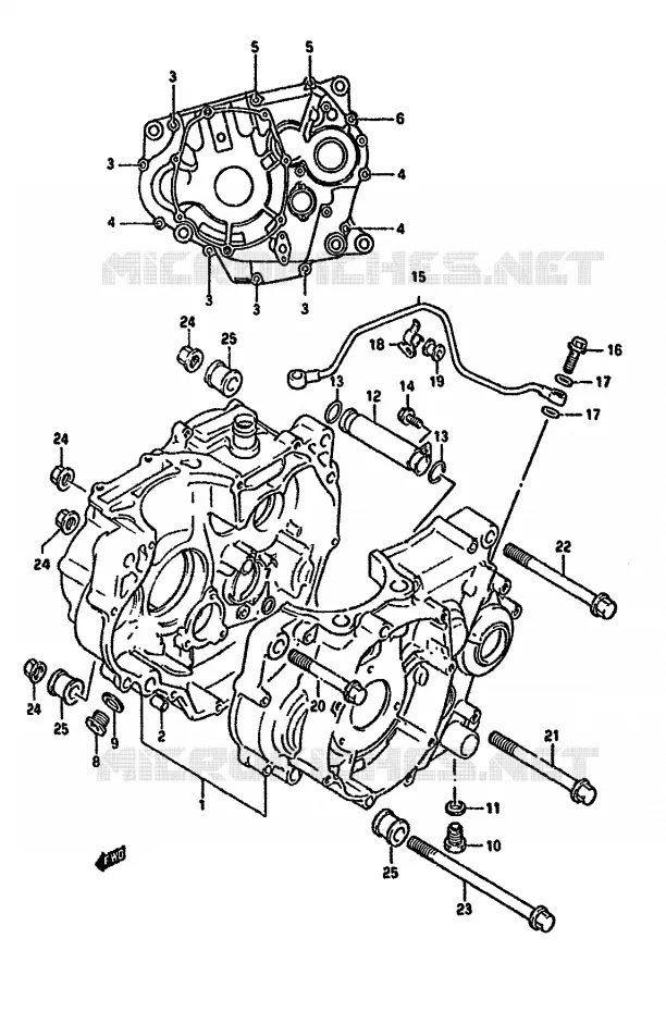 CARTER Suzuki MOTO 350 DR 1993  DR350SHP(L/M/N/P/R)