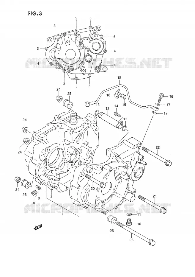 CARTER Suzuki MOTO 350 DR 1993  DR350SP(E2)