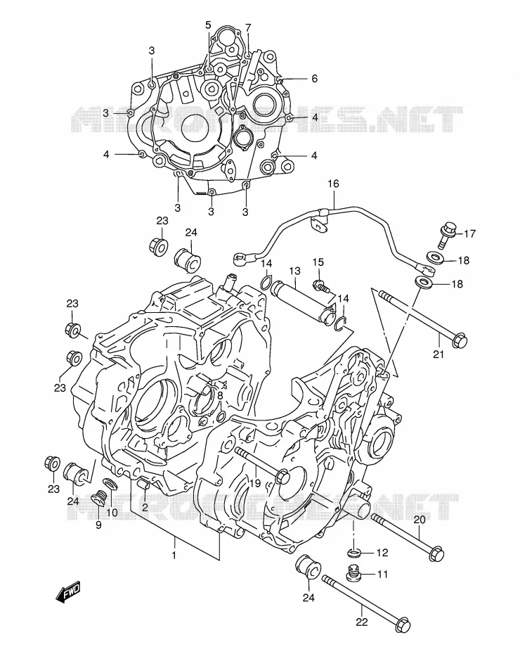 CARTER Suzuki MOTO 350 DR 1995  DR350SES(E2)